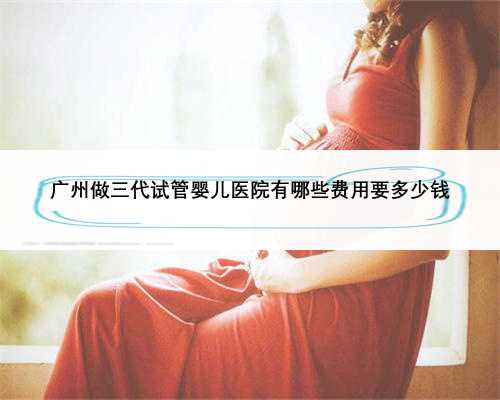 广州做三代试管婴儿医院有哪些费用要多少钱
