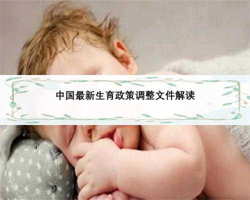 中国最新生育政策调整文件解读